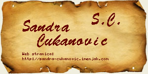 Sandra Čukanović vizit kartica